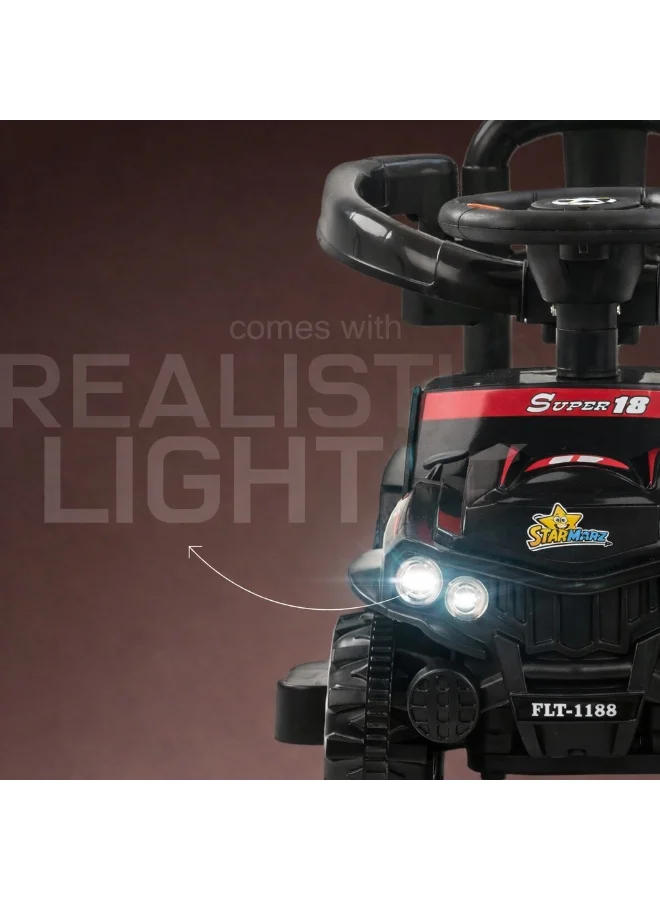 Starmarz StarMarz SUPER 18 Off-Road Ride-On Jeep – Premium Foot-to-Floor Push Car with Safety Backrest, Storage & Big Tyres – Toddlers (1–5 Years)